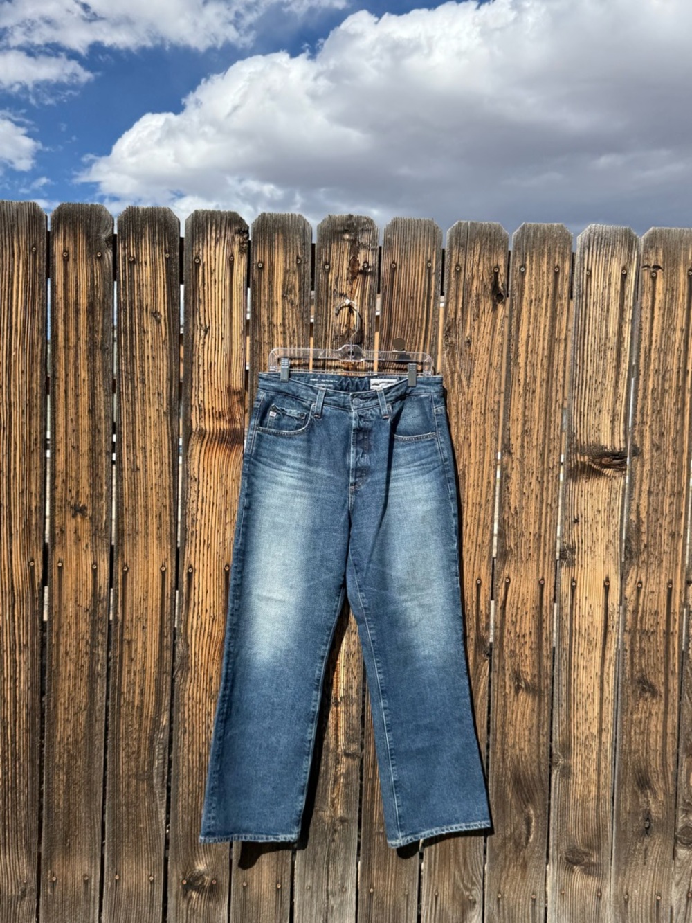 Ag Adriano Goldschmied | Kinsley High-Rise Pop Crop Jeans, Medium Blue Wash